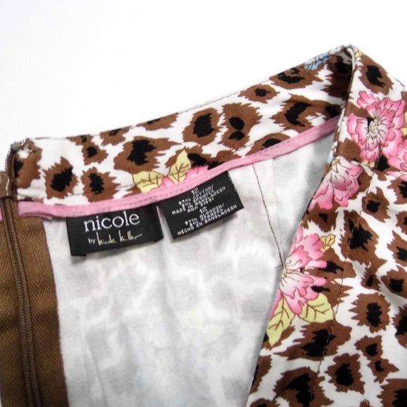 Nicole Miller Print Cotton Skirt sz 12 - Picture 4 of 4